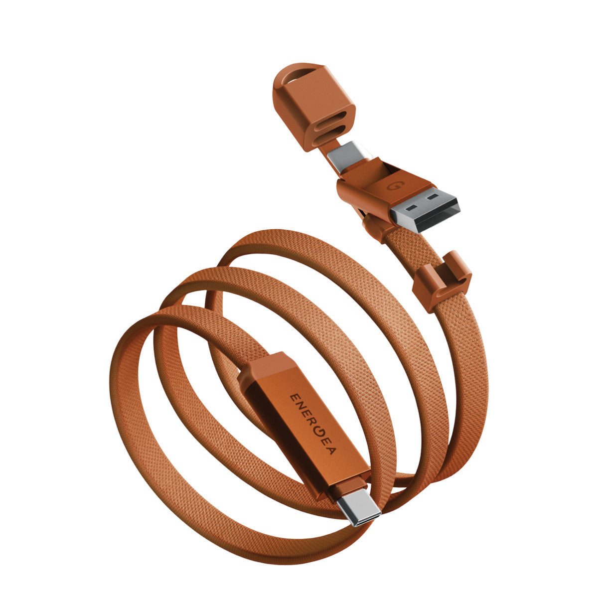 Energea Sheath Travel 1.2M 60W 2in1 Type-C to Type-C ve USB-A Hızlı Şarj Kablo